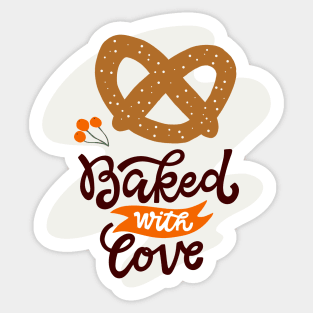 Baked With Love Sticker